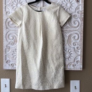 EUC GAP GIRLS M DRESS cream & gold